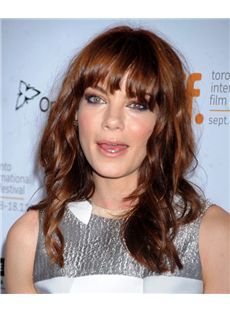 18 Inch Wavy Michelle Monaghan Capless Human Wigs