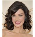 14 Inch Wavy Lace Front Natural Black Human Wigs
