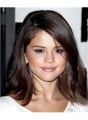 14 Inch Straight Selena Gomez Full Lace 100% Human Wigs