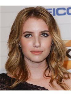 16 Inch Wavy Emma Roberts Lace Front Human Wigs
