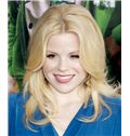 16 Inch Wavy Megan Hilty Lace Front Human Wigs
