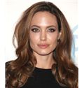 18 Inch Wavy Brown Angelina Jolie Full Lace 100% Human Wigs