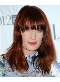 16 Inch Wavy Florence Welch Capless Human Wigs