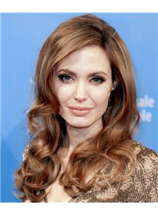 18 Inch Wavy Blonde Angelina Jolie Full Lace 100% Human Wigs