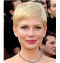 6 Inch Straight Blonde Michelle Williams Full Lace 100% Human Wigs