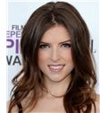 16 Inch Wavy Brown Anna Kendrick Full Lace 100% Human Wigs