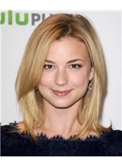 14 Inch Straight Emily VanCamp Full Lace 100% Human Wigs