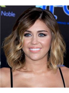 14 Inch Wavy Miley Cyrus Full Lace 100% Human Wigs