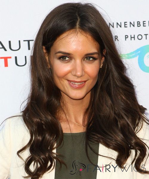 20 Inch Wavy Sepia Katie Holmes Full Lace 100% Human Wigs