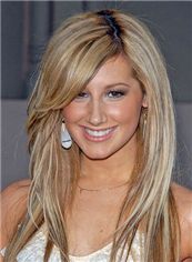 20 Inch Straight Blonde Ashley Tisdale Full Lace 100% Human Wigs
