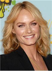 14 Inch Wavy Blonde Amber Valletta Lace Front Human Wigs