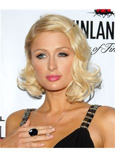 14 Inch Wavy Paris Hilton Full Lace 100% Human Wigs