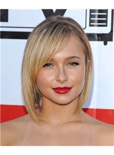14 Inch Straight Hayden Panettiere Full Lace 100% Human Wigs