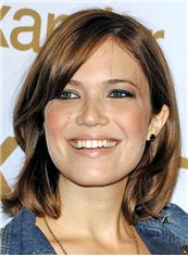 14 Inch Straight Mandy Moore Lace Front 100% Human Wigs