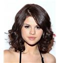 14 Inch Wavy Sepia Selena Gomez Lace Front Human Wigs