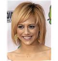 12 Inch Straight Blonde Brittany Murphy Lace Front Human Wigs
