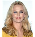 14 Inch Wavy Blonde Charlize Theron Full Lace 100% Human Hair Wigs
