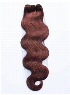 Cheap 12'-30' Cute Wavy Rich Copper Red Human Hair Weave
