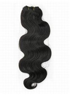 12'-30' Sophisticated Wavy Human Hair Weave Off Black