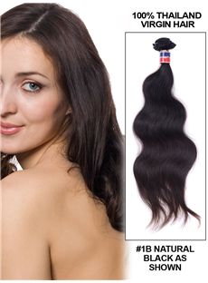 12'-30' Body Wave Thailand Virgin Hair Extension Weft - Natural Black