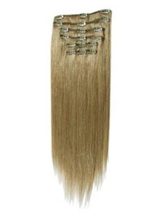 12'-30' Premium Cheap Human Hair Clip In Hair Extensions Light Golden Brown
