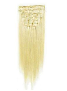 Flowing 12'-30' Sandy Blonde Clip On Human Hair Extensions Cheap