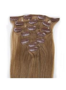 Alluring 12'-30' Light Brown Remy Clip On Hair Extensions