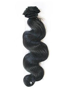 12'-30' New Clip In Wavy Hair Extensions Off Black 