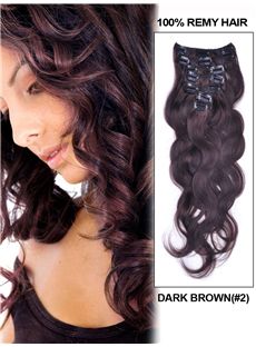 12'-30' 7 Piece Body Wave Clip In Indian Remy Human Hair Extension