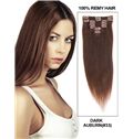 Dark Auburn Body Wave Clip In Indian Remy Human Hair Extension