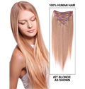 Blonde Wave Clip In Indian Remy Hair Extension 7 Pieces