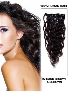 12'-30' 7 Piece Body Wave Clip In Indian Remy Human Hair Extension4