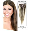 Sexy Brown Blonde Clip In Indian Remy Hair Extensions Human Hair Extensions