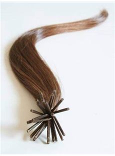 Delightful Chocolate Brown 12'-30' Stick Tip Hair Extensions