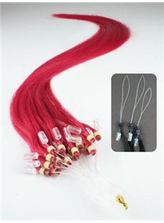 Fashionable Red 12'-30' Micro Link Hair Extensions 