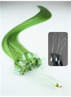 Green HOT 12'-30' Micro Bead Hair Extensions 