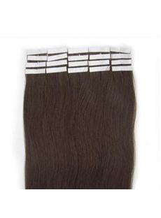 12'-30' Darkest Brown Sleek Hair Extension Remy Tape