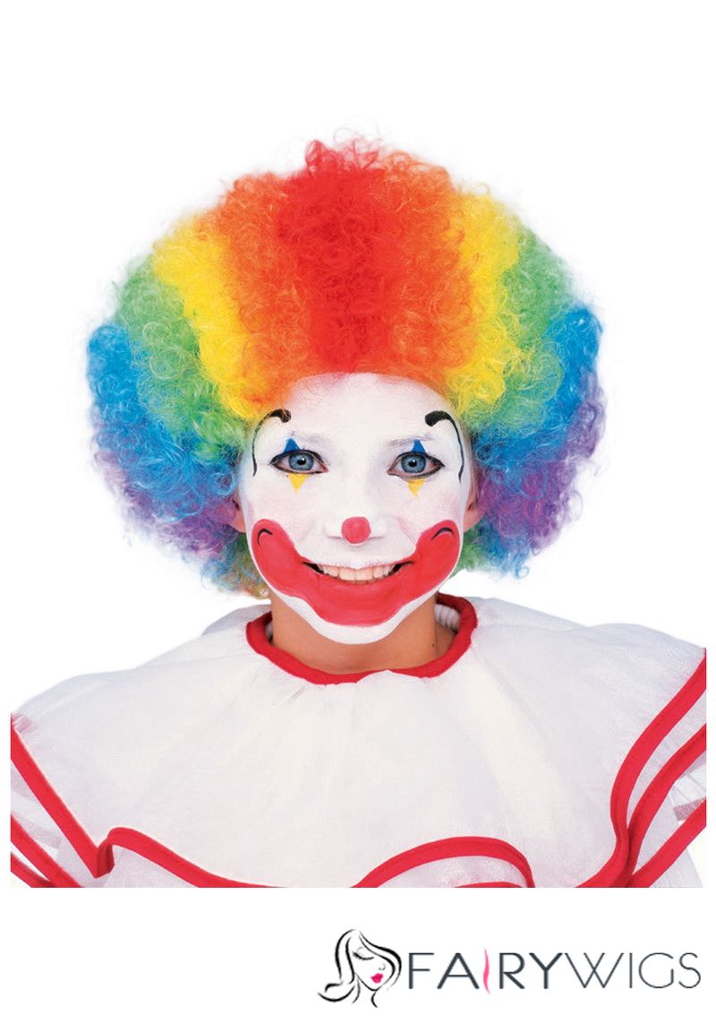 Multi Color Clown Wig