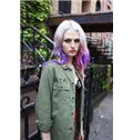 22 Inch Wavy Blonde to Purple Human Hair Ombre Wigs
