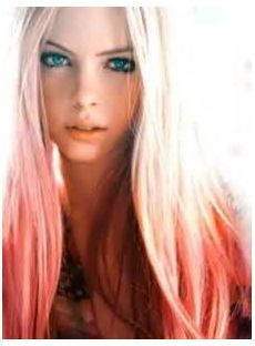 20 Inch Straight Blonde to Pink Human Hair Ombre Wigs