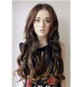 24 Inch Wavy Sepia Lace Front Human Hair
