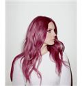 22 Inch Wavy Pink Lace Front Human Hair