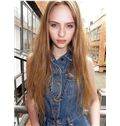 28 Inch Straight Blonde Lace Front Human Hair