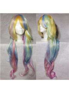 32 Inch Wavy Capless Colorful Synthetic Hair Ombre Wigs