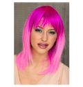 18 Inch Straight Lace Front Deep to Light Pink Top Quality High Heated Fiber Ombre Wigs