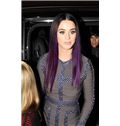18 Inch Straight Lace Front Purple Top Quality High Heated Fiber Ombre Wigs