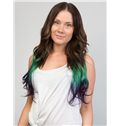 18 Inch Wavy Lace Front Green Top Quality High Heated Fiber Ombre Wigs