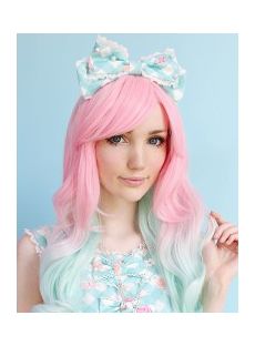 Cute Short Pink Ombre Wigs