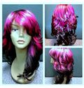 18 Inch Wavy Capless Purple Indian Remy Hair Ombre Wigs