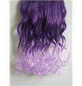 18 Inches Wavy Deep Purple to Thistle Synthetic Ombre Hair Extensions